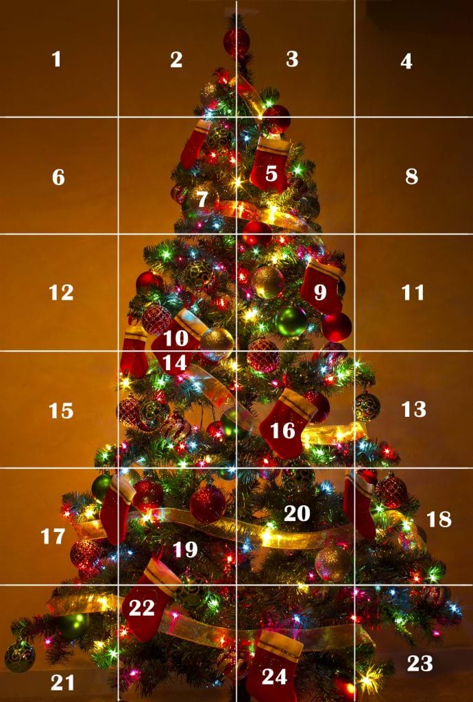 Adventskalender för ölflak - stående