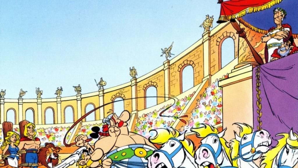 Asterix och Caesar på Colosseum, Rom
