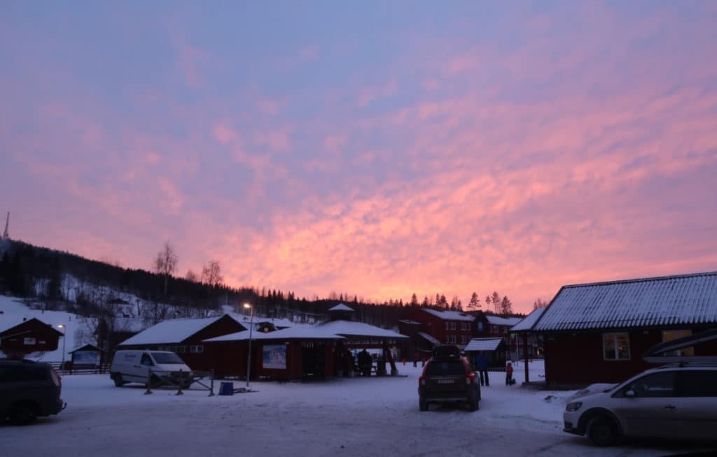 Solnedgång över Kungsberget