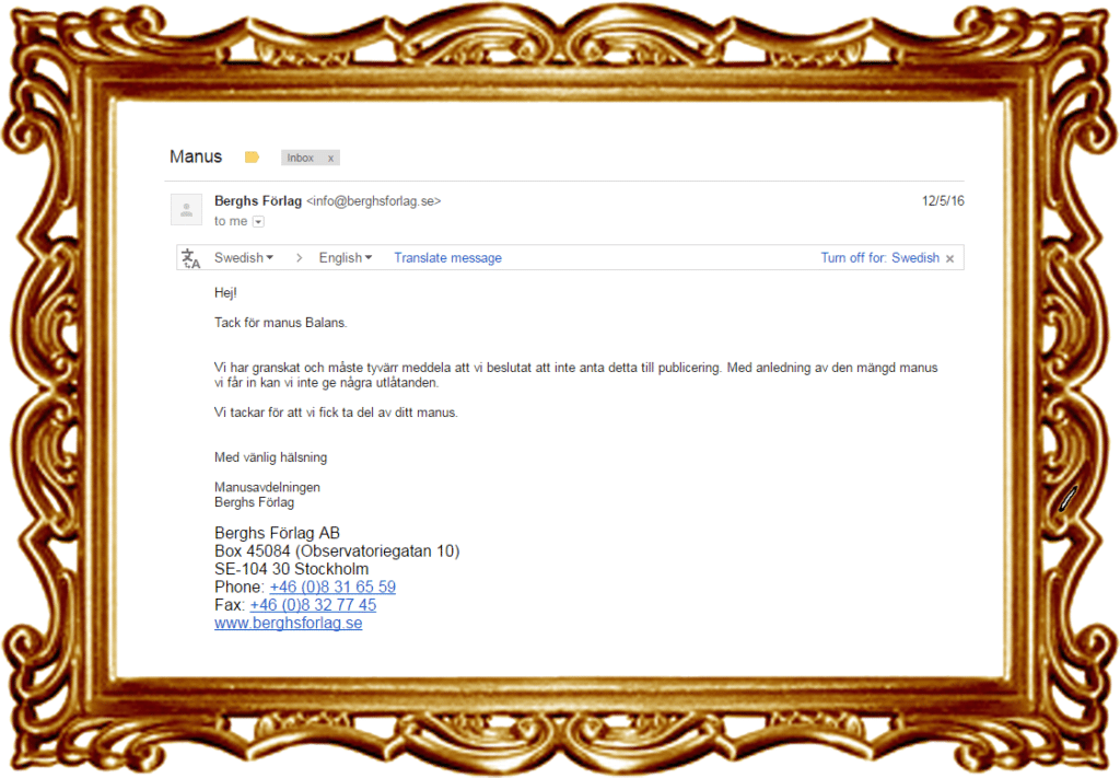 Konsten att välja förlag del 2 refusering