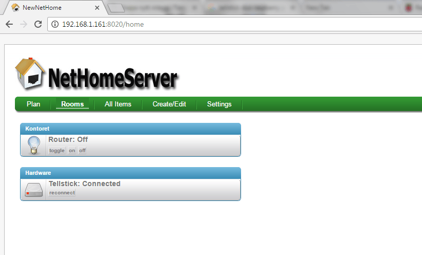 Tellstick Duo, Raspberry Pi - OpenNetHome